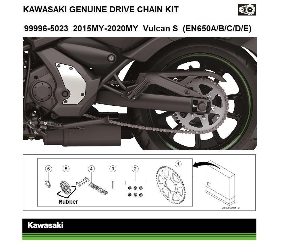 Kit original de cadena y piñones Vulcan S (EN650A/B/C/D/E)