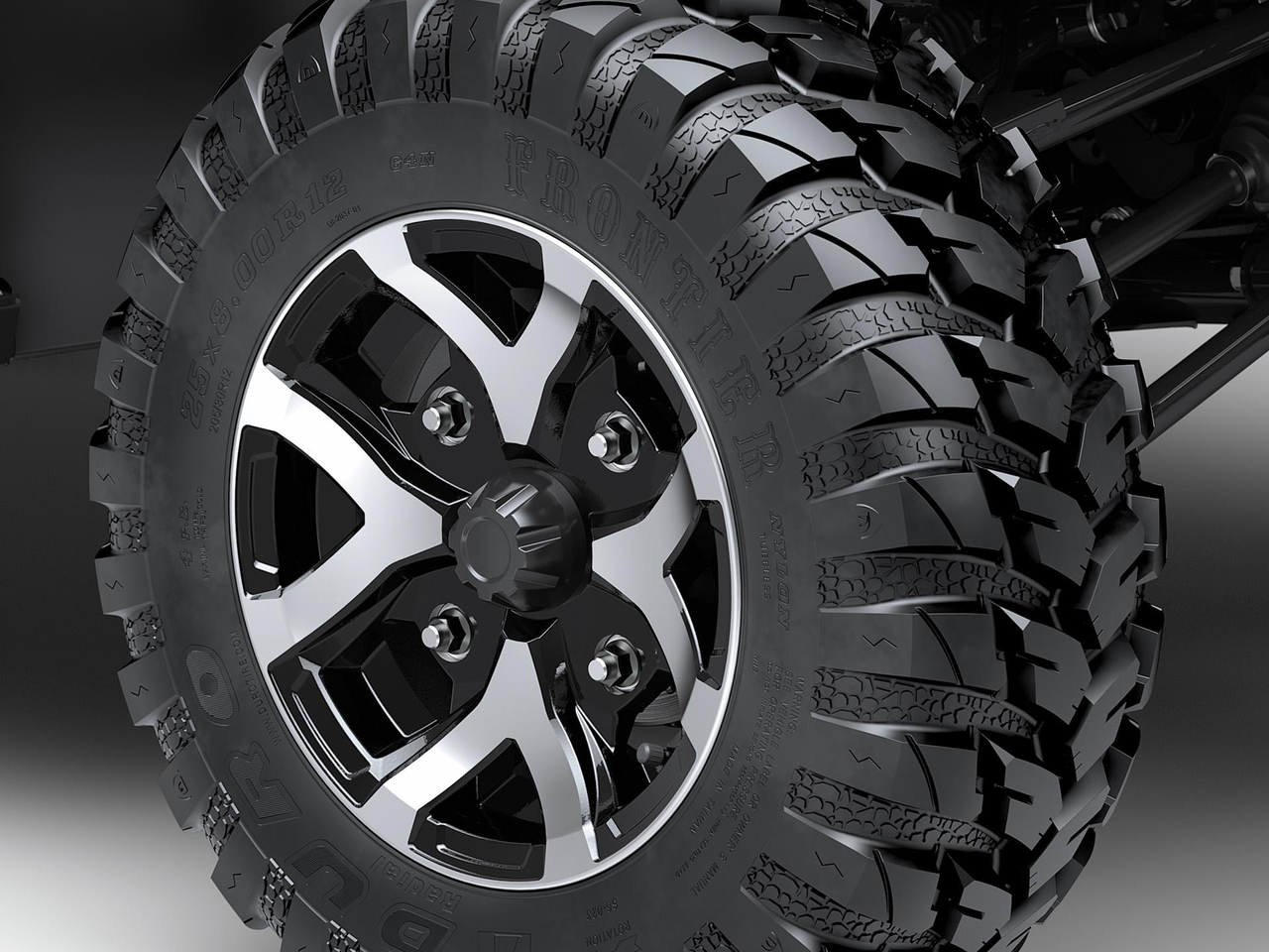 Neumáticos de 25” de gran sección