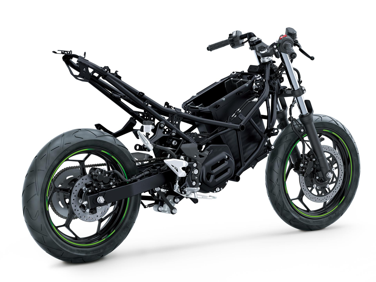 Construcción sólida: chasis de motocicleta diseñado por Kawasaki