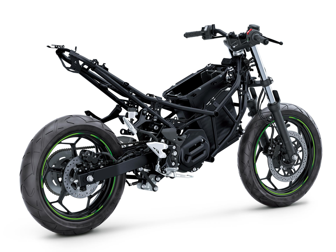 Construcción sólida: chasis de motocicleta diseñado por Kawasaki